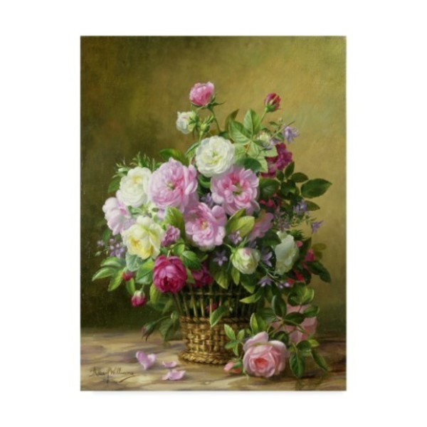 Trademark Fine Art Albert Williams 'Roses' Canvas Art, 18x24 BL01832-C1824GG